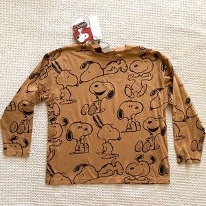 Zara Snoopy Long Sleeve Shirt